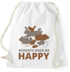 printfashion Rodents make me happy - Sportzsák, Tornazsák - Fehér (13424398)