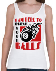 printfashion Break your balls - Női atléta - Fehér (11789715)
