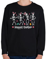 printfashion Happy Easter dance - Gyerek pulóver - Fekete (13084534)