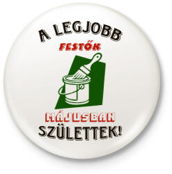 printfashion Festő szülinapja május színes - Kitűző, hűtőmágnes - Fehér (5476398)