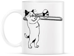 printfashion Macska harsonázik - Bögre - Fehér (10283614)