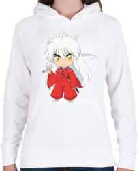 printfashion Inuyasha kid - Női kapucnis pulóver - Fehér (4168553)