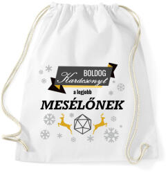 printfashion Boldog karácsonyt! (Mesélőnek) - Sportzsák, Tornazsák - Fehér (3784705)