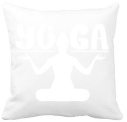 printfashion yoga1 - Párnahuzat, Díszpárnahuzat - Fehér (6877069)