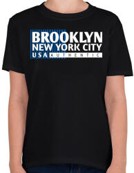 printfashion Brooklyn - Gyerek póló - Fekete (4387993)