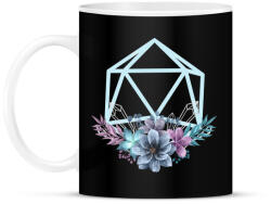 printfashion Virágos D20 - Bögre - Fekete (3028872)
