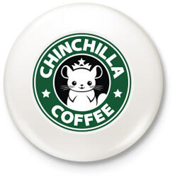 printfashion Csincsilla kávé - Kitűző, hűtőmágnes - Fehér (10958442)