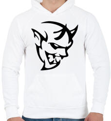 printfashion Devil - Férfi kapucnis pulóver - Fehér (2241708)