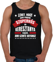 printfashion Keresztanya szuperhős - Férfi atléta - Fekete (14690982)