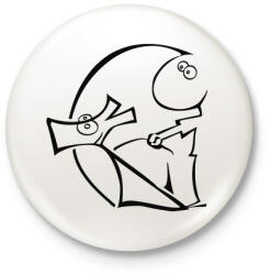 printfashion Kőbányai-Kutyasuli felirat nélkül - Kitűző, hűtőmágnes - Fehér (3078271)