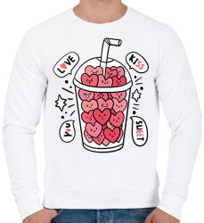 printfashion Love ital - Férfi pulóver - Fehér (11884565)