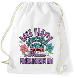 printfashion Anya vagyok, mindig nekem van igazam - Sportzsák, Tornazsák - Fehér (4716652)