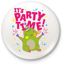 printfashion Party time - buli van ! - Kitűző, hűtőmágnes - Fehér (5626644)