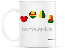 printfashion Kártya játékos minta #1 - Bögre - Fehér (7450524)