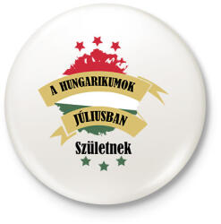 printfashion Hungarikum - Hónappal - Kitűző, hűtőmágnes - Fehér (7415797)