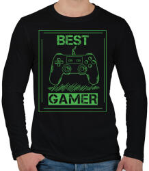 printfashion Gamer - Férfi hosszú ujjú póló - Fekete (4229058)