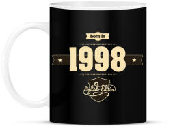 printfashion born-in-1998-cream-choco - Bögre - Fekete (795026)