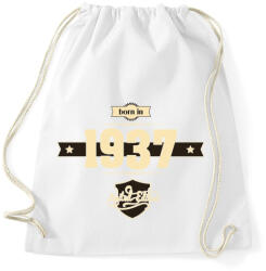 printfashion born-in-1937-cream-choco - Sportzsák, Tornazsák - Fehér (618536)