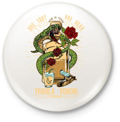 printfashion A tequila méreg - Kitűző, hűtőmágnes - Fehér (3074576)