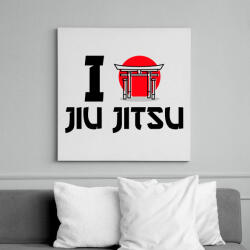 printfashion I love Jiu Jitsu - Vászonkép - Fehér (9449552)