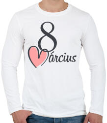 printfashion Március 8. - Nőnap - Férfi hosszú ujjú póló - Fehér (4594660)
