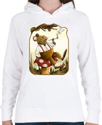 printfashion Vintage egér - Női kapucnis pulóver - Fehér (13243391)