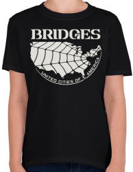 printfashion DS Bridges - Gyerek póló - Fekete (1975401)
