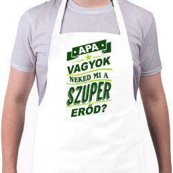 printfashion Apa vagyok. . . - Kötény - Fehér (4903473)