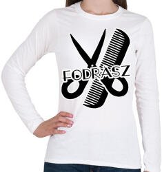 printfashion fodrász - Női hosszú ujjú póló - Fehér (7325771)