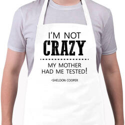 printfashion I'm not crazy - Sheldon Cooper - Kötény - Fehér (7281582)