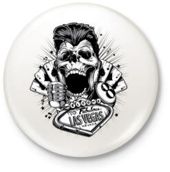 printfashion Csaló koponya - Kitűző, hűtőmágnes - Fehér (3074548)