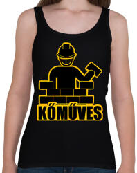 printfashion kőműves - Női atléta - Fekete (7558010)