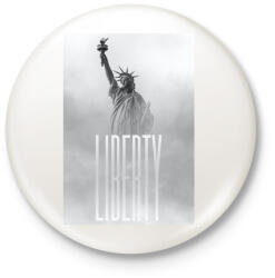 printfashion Liberty - Kitűző, hűtőmágnes - Fehér (3090449)