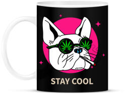 printfashion Francia Bulldog Weed - Bögre - Fekete (9471012)