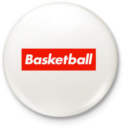 printfashion Basketball - Kitűző, hűtőmágnes - Fehér (3088761)