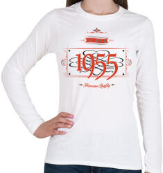 printfashion since-1955-red-black - Női hosszú ujjú póló - Fehér (526678)