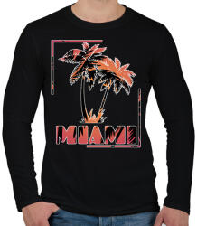 printfashion Miami - Férfi hosszú ujjú póló - Fekete (4390880)