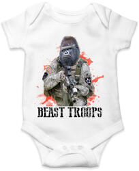 printfashion Gorilla hadsereg - Baba Body - Fehér (1327050)