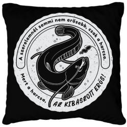 printfashion Harcsa horgász - Párnahuzat, Díszpárnahuzat - Fekete (5795196)