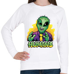 printfashion Űrlény mém - Női pulóver - Fehér (11857858)