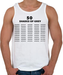 printfashion 50 shades of grey - Férfi atléta - Fehér (7239553)