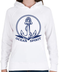 printfashion Oceán spirit - Női kapucnis pulóver - Fehér (13270647)
