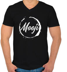 printfashion Mooji - Férfi V-nyakú póló - Fekete (10898081)