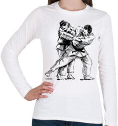 printfashion Judo skicc - Női hosszú ujjú póló - Fehér (5007817)