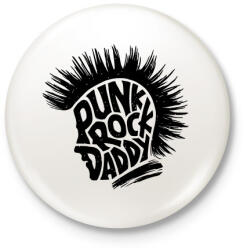 printfashion Punk Rock Apa - Kitűző, hűtőmágnes - Fehér (3078329)