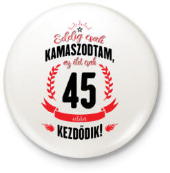 printfashion kamasz-45-black-red - Kitűző, hűtőmágnes - Fehér (3076764)