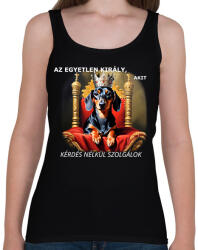 printfashion AZ EGYETLEN KIRÁLY - Női atléta - Fekete (15187057)