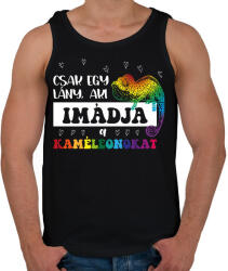 printfashion Egy lány - Kaméleon - Férfi atléta - Fekete (10864918)