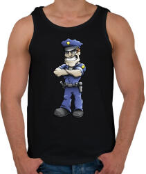 printfashion Policeman - Férfi atléta - Fekete (857883)