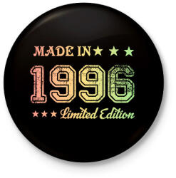 printfashion 1996 - Kitűző, hűtőmágnes - Fekete (6173637)